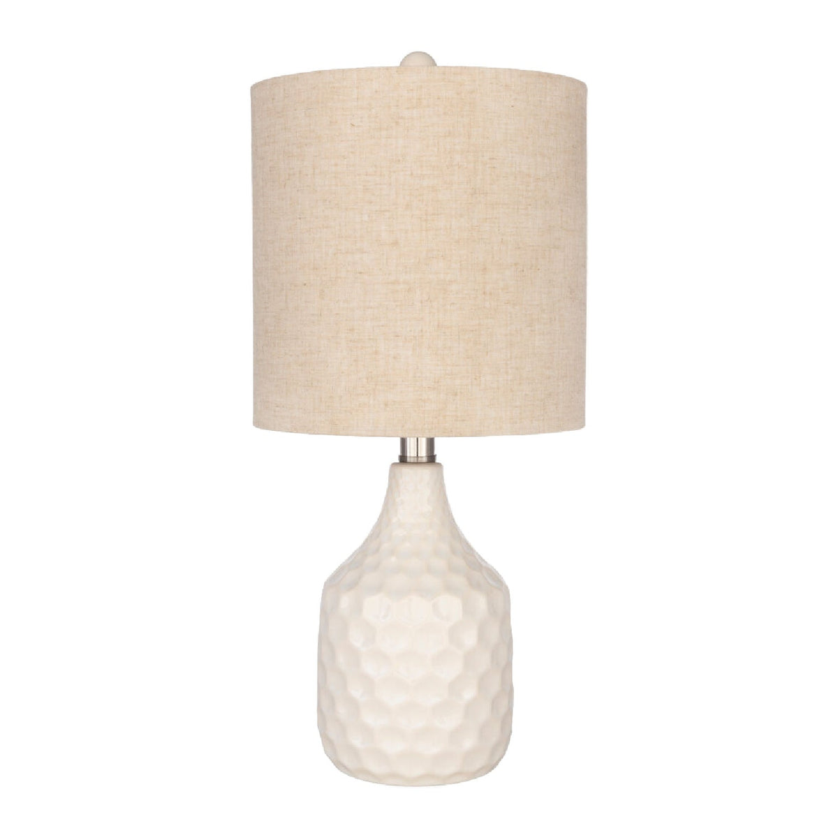 Modern European furniture - Ivory Linen Ceramic Table Lamp - www.oroa.com