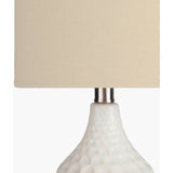 Modern European furniture - Ivory Linen Ceramic Table Lamp - www.oroa.com