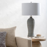 Modern European furniture - Gray Concrete Accent Table Lamp - www.oroa.com