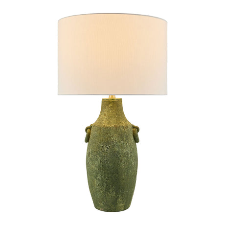 Modern European furniture - Rustic Green Ceramic Table Lamp - www.oroa.com