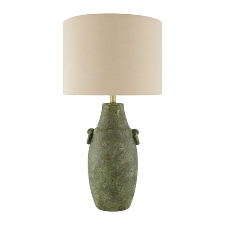 Modern European furniture - Handpainted Green Ceramic Table Lamp - www.oroa.com
