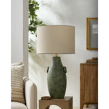 Modern European furniture - Handpainted Green Ceramic Table Lamp - www.oroa.com