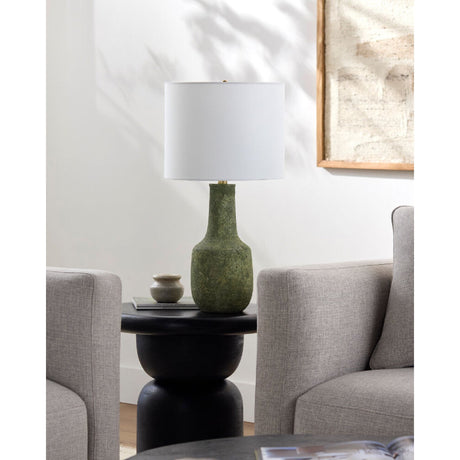 Modern European furniture - Rustic Green Ceramic Table Lamp - www.oroa.com