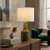 Modern European furniture - Rustic Green Ceramic Table Lamp - www.oroa.com
