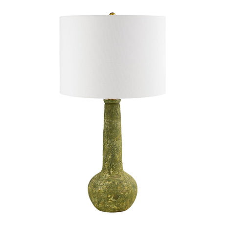 Modern European furniture - Rustic Green Ceramic Table Lamp - www.oroa.com