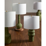 Modern European furniture - Rustic Green Ceramic Table Lamp - www.oroa.com