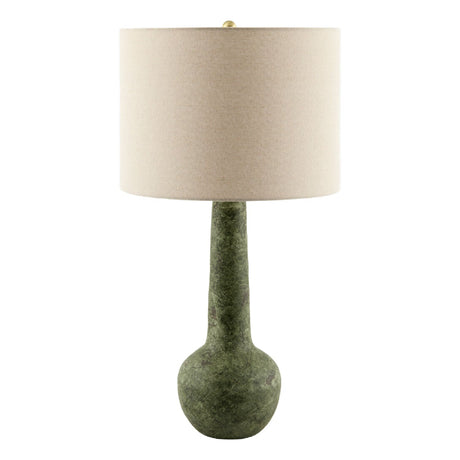 Modern European furniture - Handpainted Green Ceramic Table Lamp - www.oroa.com