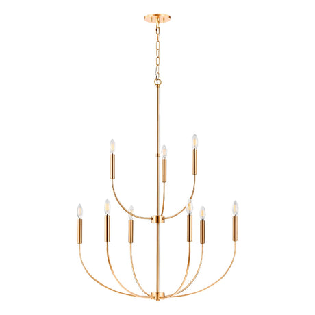 Modern European furniture - Gold 9-Light Chandelier - www.oroa.com