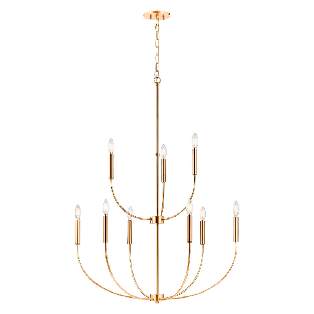 Modern European furniture - Gold 9-Light Chandelier - www.oroa.com