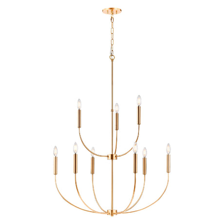 Modern European furniture - Gold 9-Light Chandelier - www.oroa.com