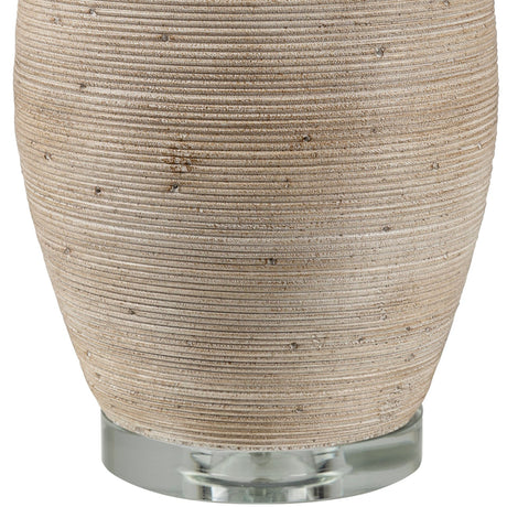 Modern European furniture -  Cement Base Linen Table Lamp - www.oroa.com