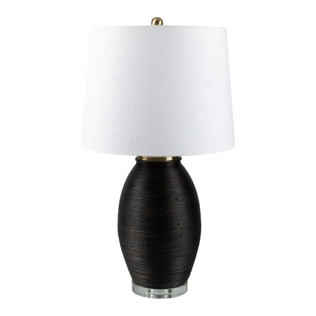 Modern European furniture -  Cement Base Linen Table Lamp - www.oroa.com