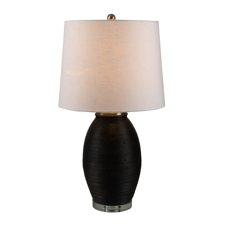 Modern European furniture -  Cement Base Linen Table Lamp - www.oroa.com