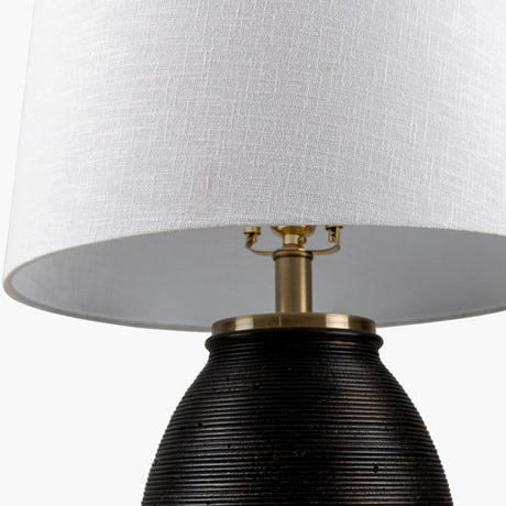 Modern European furniture -  Cement Base Linen Table Lamp - www.oroa.com