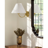 Modern European furniture - Pleated White Linen Wall Lamp - www.oroa.com