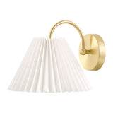 Modern European furniture - Pleated White Linen Wall Lamp - www.oroa.com