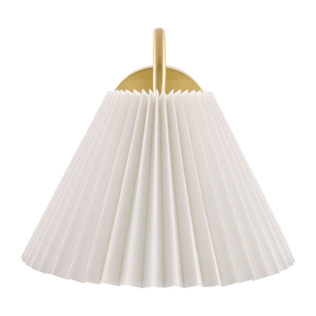 Modern European furniture - Pleated White Linen Wall Lamp - www.oroa.com