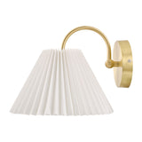 Modern European furniture - Pleated White Linen Wall Lamp - www.oroa.com