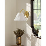 Modern European furniture - Pleated White Linen Wall Lamp - www.oroa.com
