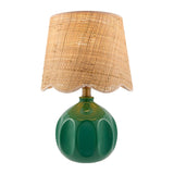 Modern European furniture - Wavy Rattan Accent Table Lamp - www.oroa.com