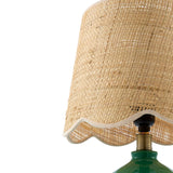 Modern European furniture - Wavy Rattan Accent Table Lamp - www.oroa.com