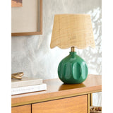 Modern European furniture - Wavy Rattan Accent Table Lamp - www.oroa.com