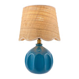 Modern European furniture - Wavy Rattan Accent Table Lamp - www.oroa.com