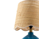 Modern European furniture - Wavy Rattan Accent Table Lamp - www.oroa.com
