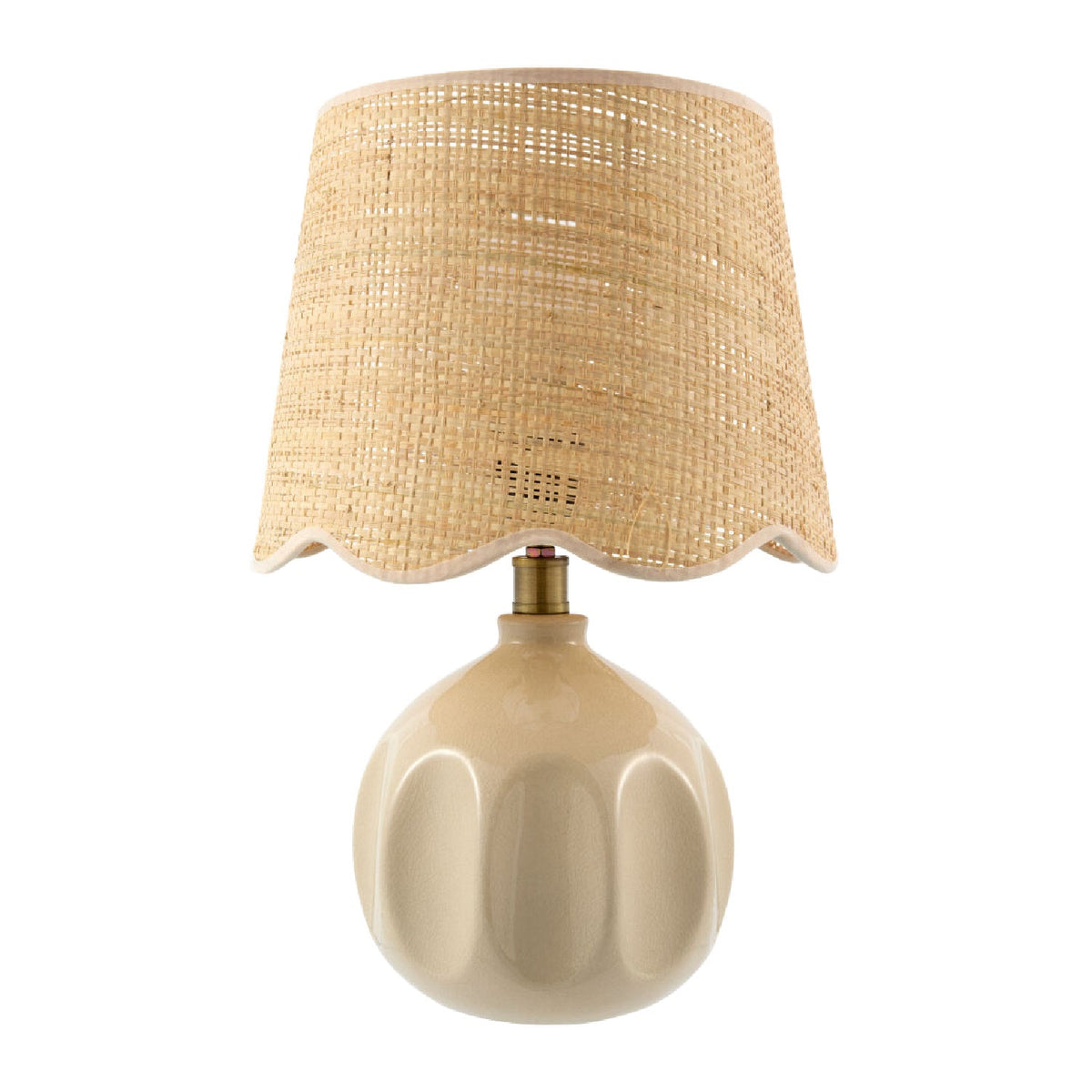 Modern European furniture - Wavy Rattan Accent Table Lamp - www.oroa.com