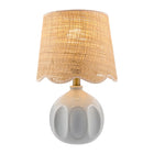 Modern European furniture - Wavy Rattan Accent Table Lamp - www.oroa.com