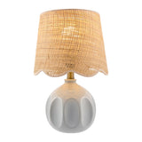 Modern European furniture - Wavy Rattan Accent Table Lamp - www.oroa.com