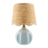 Modern European furniture - Wavy Rattan Accent Table Lamp - www.oroa.com