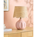 Modern European furniture - Wavy Rattan Accent Table Lamp - www.oroa.com