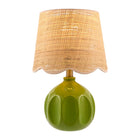 Modern European furniture - Wavy Rattan Accent Table Lamp - www.oroa.com