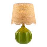 Modern European furniture - Wavy Rattan Accent Table Lamp - www.oroa.com