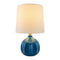 Modern European furniture - Linen Carved Ceramic Table Lamp - www.oroa.com
