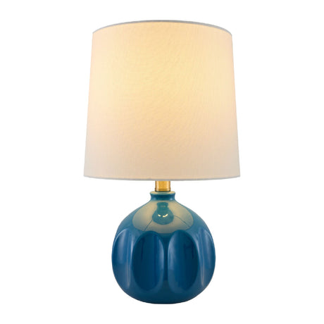 Modern European furniture - Linen Carved Ceramic Table Lamp - www.oroa.com