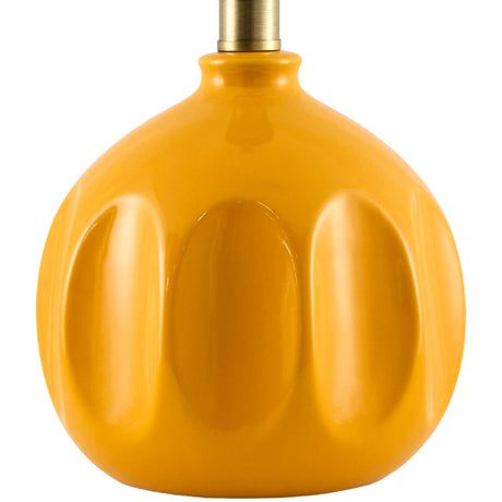 Modern European furniture - Linen Carved Ceramic Table Lamp - www.oroa.com