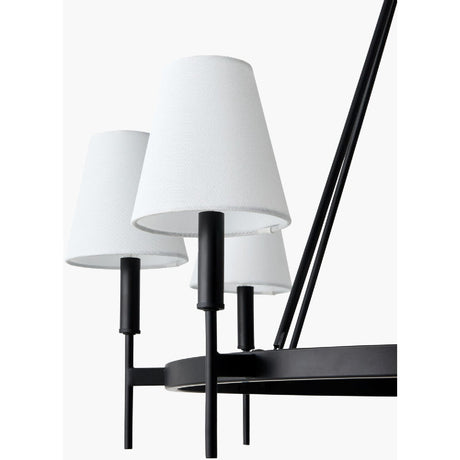 Modern European furniture - Black Metal Ring 8-Light Chandelier - www.oroa.com