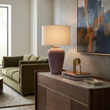 Modern European furniture - Painted Cement Linen Table Lamp - www.oroa.com