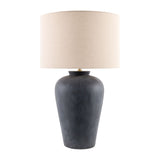 Modern European furniture - Painted Cement Linen Table Lamp - www.oroa.com