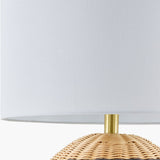 Modern European furniture - Round Rattan Base Table Lamp - www.oroa.com