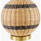 Modern European furniture - Round Rattan Base Table Lamp - www.oroa.com