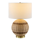 Modern European furniture - Round Rattan Base Table Lamp - www.oroa.com