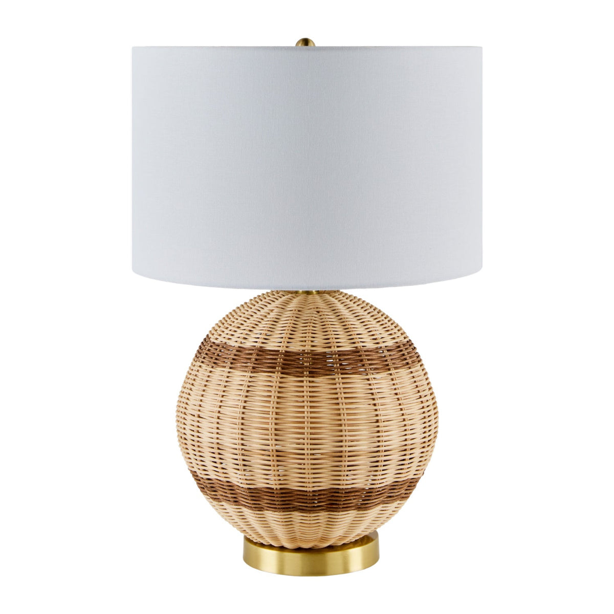 Modern European furniture - Round Rattan Base Table Lamp - www.oroa.com