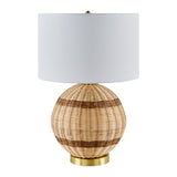 Modern European furniture - Round Rattan Base Table Lamp - www.oroa.com