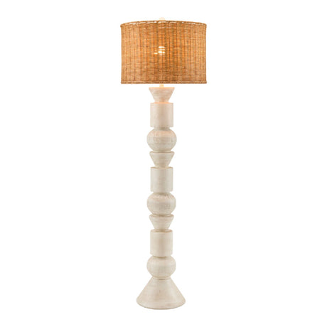 Modern European furniture - White Stacked Base Floor Lamp - www.oroa.com