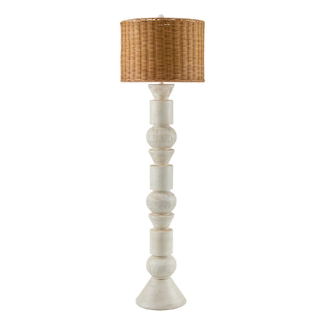Modern European furniture - White Stacked Base Floor Lamp - www.oroa.com