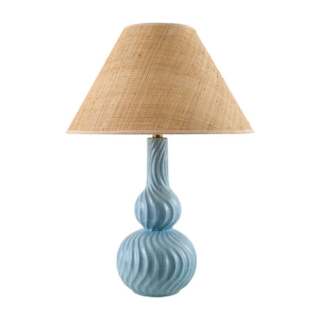 Blue Ceramic Accent Table Lamp | Kuda Home Baska