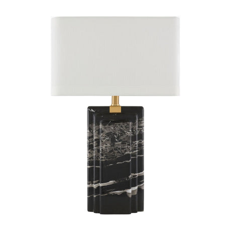 Modern European furniture - Black Marble Accent Table Lamp - www.oroa.com